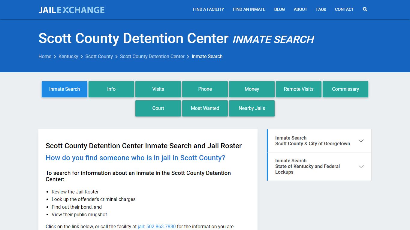 Scott County Detention Center Inmate Search - Jail Exchange